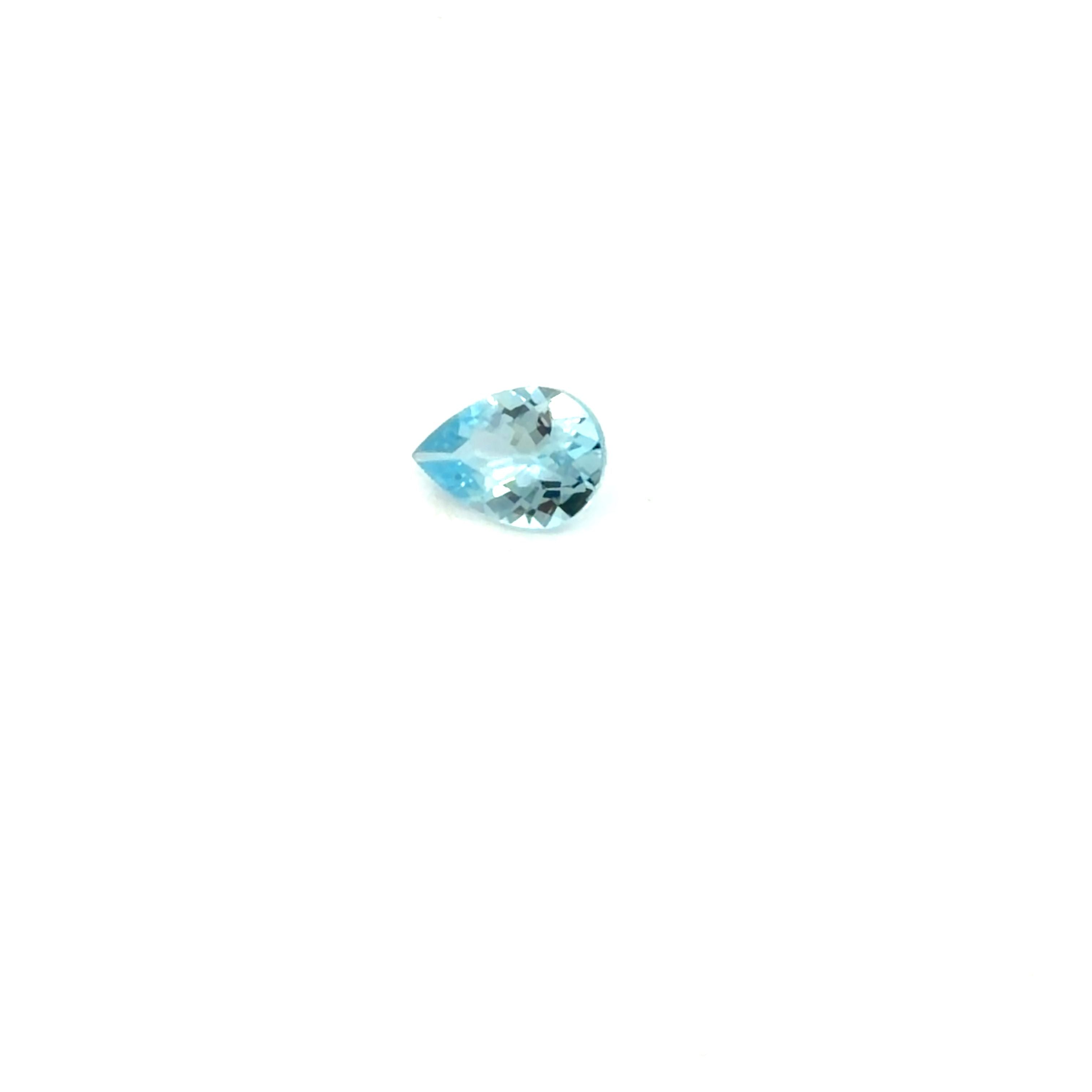 Aquamarine Blue Pear 0.51ct
