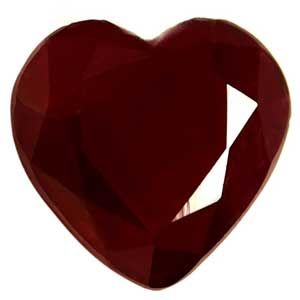 Ruby Red Heart 1ct